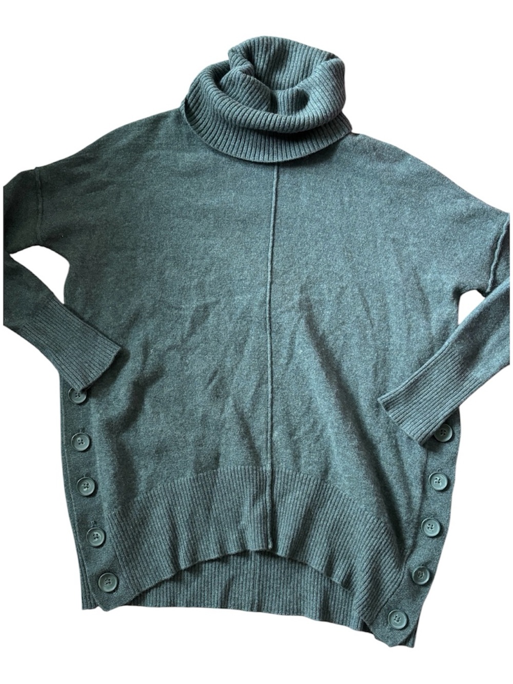 Max Studio cashmere sweater turtle neck green size xs